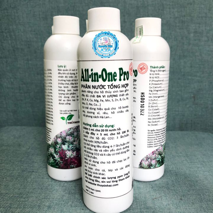 All in one pro - Phân nước cho hồ thủy sinh All in one pro 230ml - Phân nước hồ cá thủy sinh All in One Pro 230ml - Aquascape & Planted Tank Guide