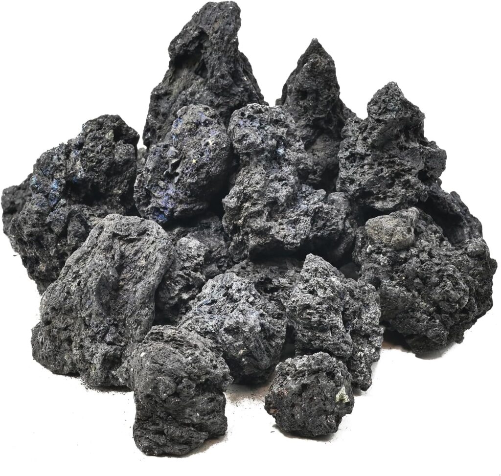 Natural Volcanic Lava Rock 1-2.5 Inches Decorative Stones for Miniature & Fairy Gardens,Aquascaping Aquariums,Fire Pit Use & Succulent Planters-2lb - Aqua Plants Hub