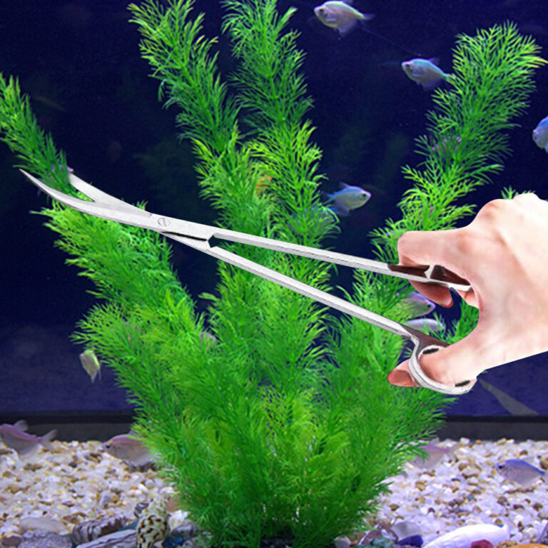 Aquatic Plant Scissors Curved Aquarium Stainless Steel Wave Scissor Clipper Cleaning Tool - Aquatic Plant Care Scissors - Aquascape & Planted Tank Guide