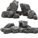 Unocho Aquarium Rocks 10lb Fish Tank Stones Black Rocks for Aquarium Aquascaping Fish Tank Decoration Reptile Basking Platforms Paludarium Bonsai Vivariums(3"-7"-7pcs) - Unocho Aquarium Rocks 10lb Fish Tank Stones Black Rocks for Aquarium Aquascaping Fish Tank Decoration Reptile Basking Platforms Paludarium Bonsai Vivariums(3″-7″-7pcs) - Aqua Plants Hub
