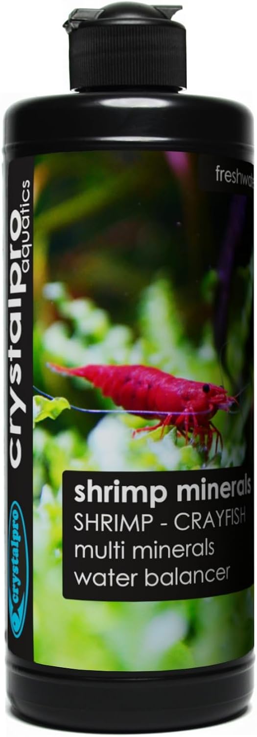 Crystalpro Shrimp Minerals 16.9 Oz – Liquid Aquarium Salt & Trace Elements for Freshwater Shrimp Tanks – Supports Caridina & Neocaridina – Molting & Breeding Additive – Invertebrate Tank Conditioner - Aqua Plants Hub