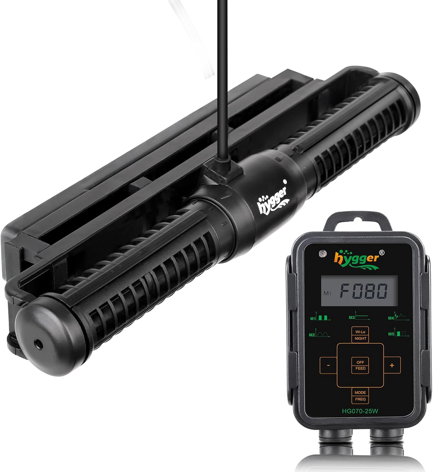 Hygger Aquarium Wave Maker - Adjustable Cross Flow Pump with LED Display Controller, Magnetic DC 24V Powerhead for Freshwater & Marine Reef Aquariums Up to 265 Gallon (25W) - Hygger Aquarium Wave Maker – Adjustable Cross Flow Pump with LED Display Controller, Magnetic DC 24V Powerhead for Freshwater & Marine Reef Aquariums Up to 265 Gallon (25W) - Aqua Plants Hub