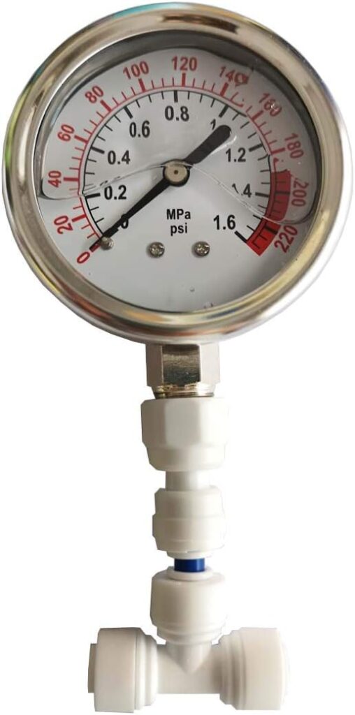 Malida Stainless Water Pressure Test Gauge, Water Pressure Detector for Aquarium Meter 0-1.6MPa 0-220psi Reverse Osmosis System Pump with 1/4. - Aqua Plants Hub