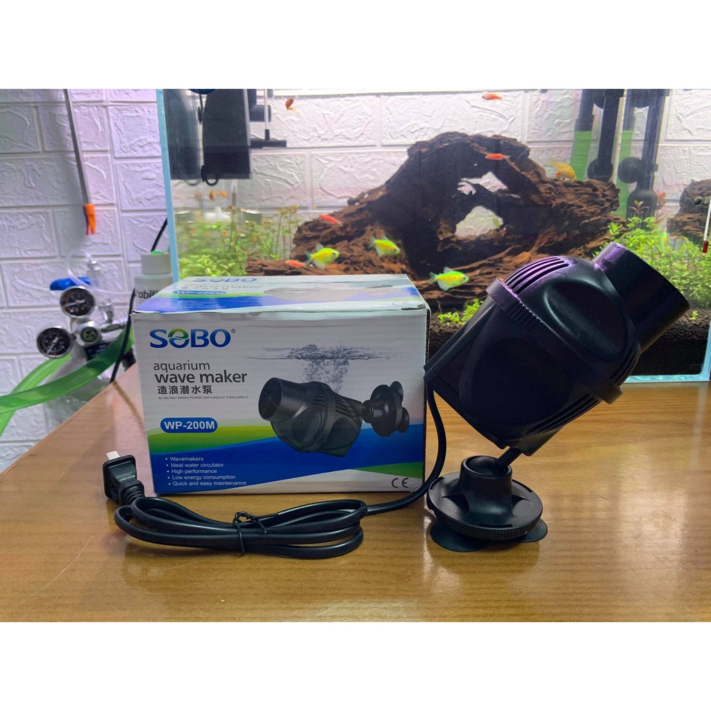Máy thổi luồng tạo sóng SOBO WP - 200M - Máy Thổi Luồng Tạo Sóng 200M 12W - Aquascape & Planted Tank Guide