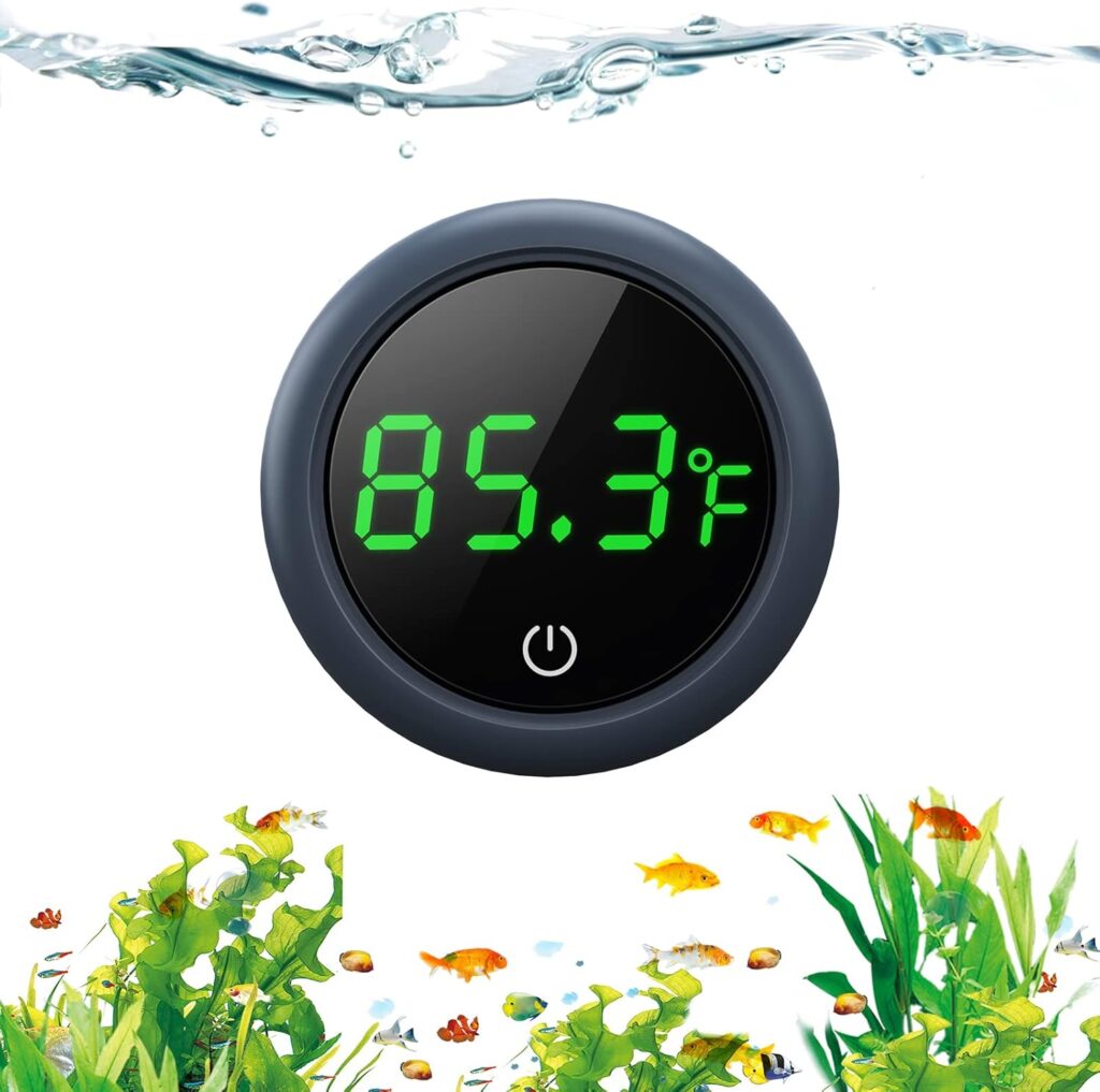 PAIZOO Fish Tank Digital Thermometer Accurate LED Display to ±0.9°F Tank Thermometer Aquarium Temperature Measurement Suitable for Fish, Axolotl, Turtle or Aquatic - Aqua Plants Hub