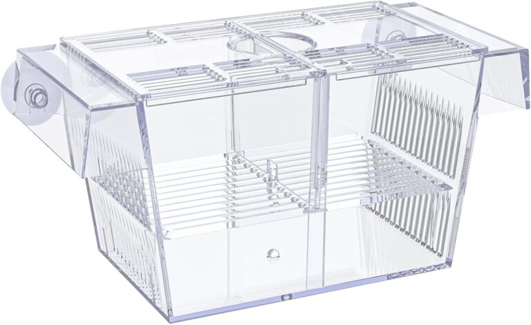 Pawfly Aquarium Fish Breeding Box Acrylic Hatchery Incubator Tank with Suction Cups Medium Isolation Box for Baby Fish Shrimp Betta and Guppy - Lồng Dưỡng Cá - Aqua Plants Hub
