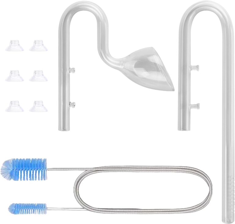 13mm Aquarium Glass Lily Pipe with Inflow, Outflow and Brush & 6 Suction Cups for 1/2" ID (12/16mm) Tubing - 13mm Aquarium Glass Lily Pipe with Inflow, Outflow and Brush & 6 Suction Cups for 1/2“ ID (12/16mm) Tubing - Aqua Plants Hub