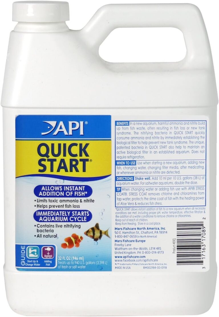 API QUICK START Freshwater and Saltwater Aquarium Nitrifying Bacteria 32-Ounce Bottle - Aqua Plants Hub