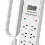 BN-LINK 8 Outlet Surge Protector with 7-Day Digital Timer (4 Outlets Timed, 4 Outlets Always On) - White - BN-LINK 8 Outlet Surge Protector with 7-Day Digital Timer (4 Outlets Timed, 4 Outlets Always On) – White - Aqua Plants Hub