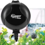 hygger Quiet Mini Air Pump for Aquarium 1.5 Watt Oxygen Fish Air Pump for 1-15 Gallon Fish Tank with Air Stone Air Tubing Clip Black - Aqua Plants Hub