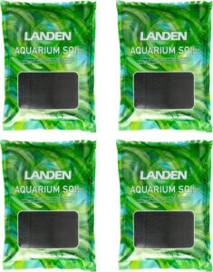 Landen Aqua Soil Substrate for Natural Planted Aquarium, Plant or Shrimp Stratum, Clay Gravel and Stable Porous Substrate for Freshwater Aquarium, Black Color 40lbs - Aqua Plants Hub