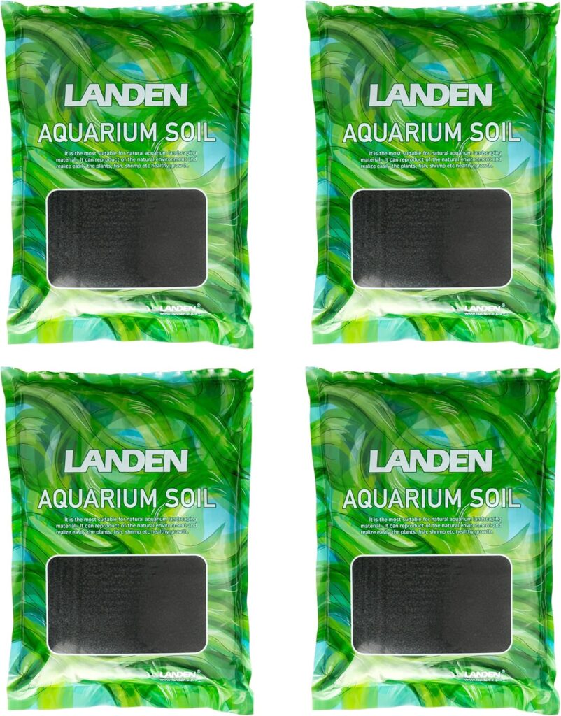 Landen Aqua Soil Substrate for Natural Planted Aquarium, Plant or Shrimp Stratum, Clay Gravel and Stable Porous Substrate for Freshwater Aquarium, Black Color 40lbs - Aqua Plants Hub