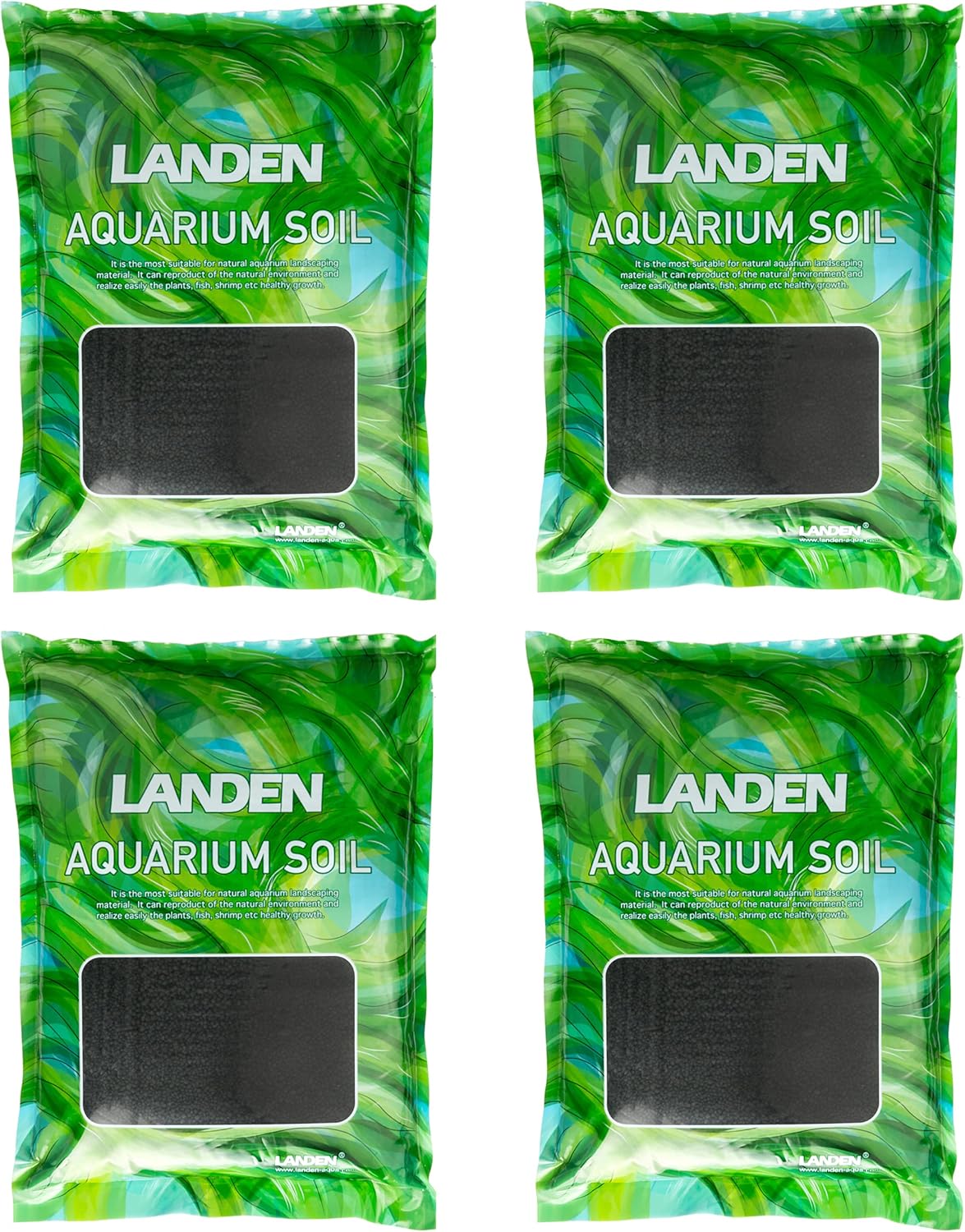 Landen Aqua Soil Substrate for Natural Planted Aquarium, Plant or Shrimp Stratum, Clay Gravel and Stable Porous Substrate for Freshwater Aquarium, Black Color 40lbs - Aqua Plants Hub