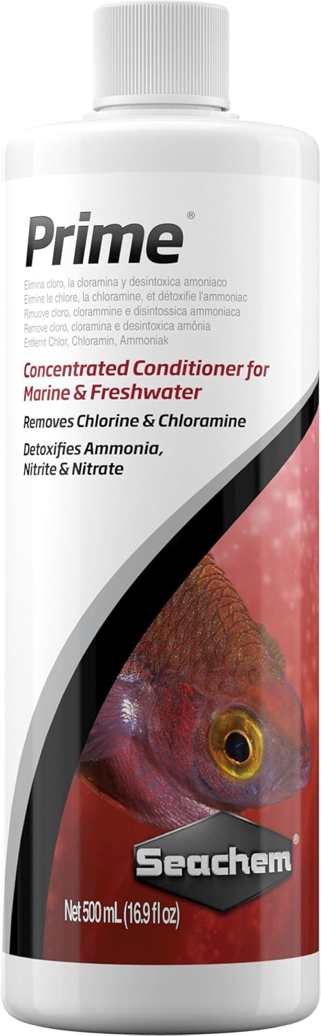 Seachem Prime Fresh and Saltwater Conditioner - Chemical Remover and Detoxifier 500 ml - Seachem Prime Fresh and Saltwater Conditioner – Chemical Remover and Detoxifier 500 ml - Aqua Plants Hub