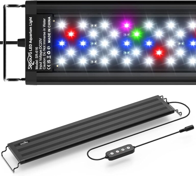 SEAOURA full-spectrum LED aquarium light with timer