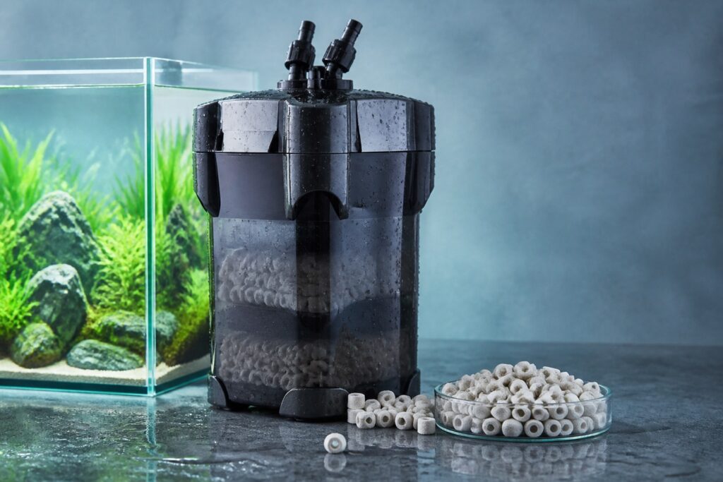 Aquarium canister filter biological media rings