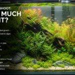 Planted aquarium under bright LED with leaf pearling